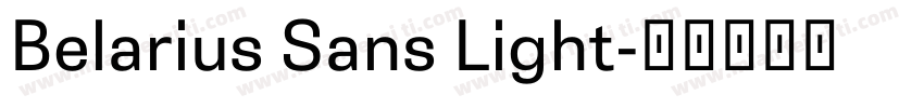 Belarius Sans Light字体转换